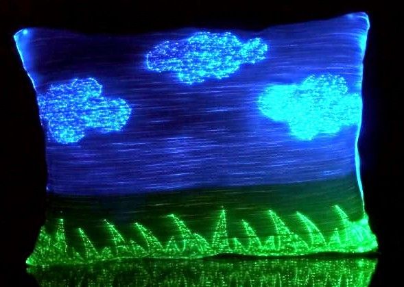 Υφάσματα με οπτικές ίνες για φωτεινές δημιουργίες